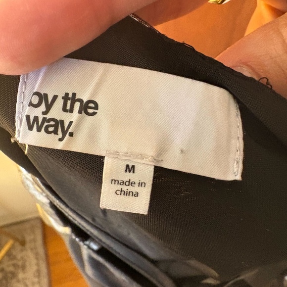 by the way. Silver Metallic Strappy Mini Dress • Open Back Cowl Detail • Size M - Picture 3 of 3